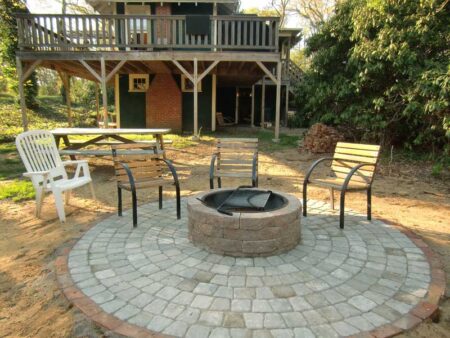 Vacation Rental Property - Bungalow - Orleans Mass., 9 Pond Road - Backyard Firepit fron